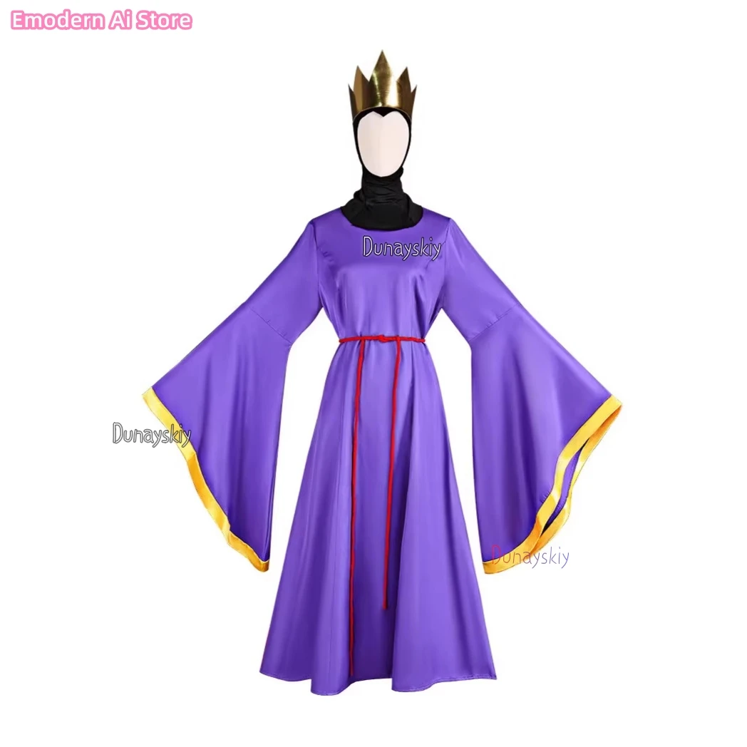 Evil Queen Cosplay Snow Cos White コスプレ With Crown Evil Queen コスプレ Villainous Halloween Cosplay コスプレs For Woman view 3