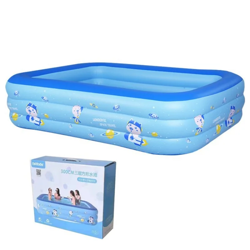 Piscina inflável de 3 metros para família, piscina de brincar em PVC, bacia de chuveiro externa