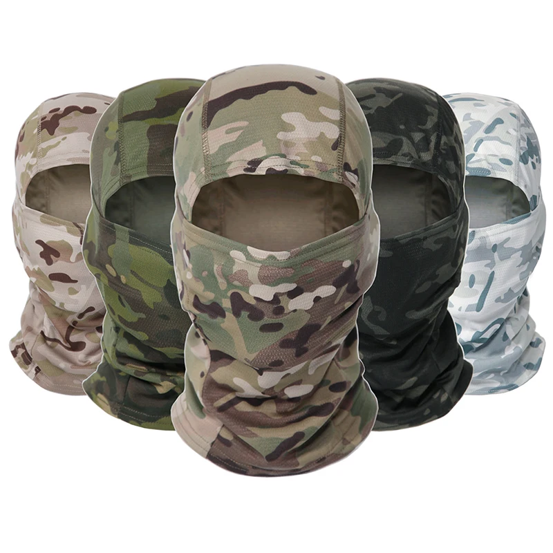 Tactical Camouflage Balaclava Full Face Mask Wargame CP Military Hat Hunting Bicycle Cycling Army Multicam Bandana Neck Gaiter