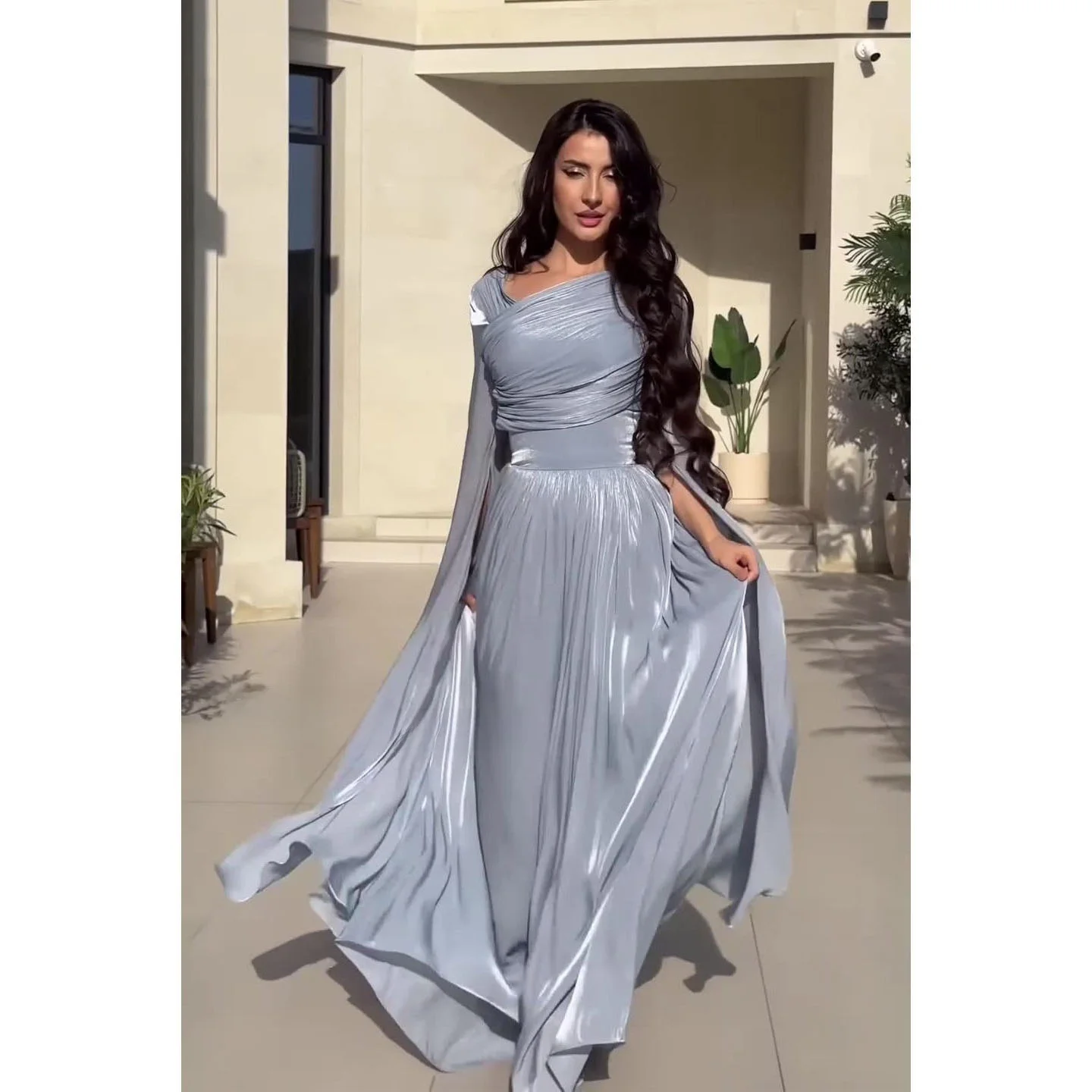 

Женское длинное платье макси с завышенной талией, ретро-стиль, люкс, Ciwalk Fashion, полная длина