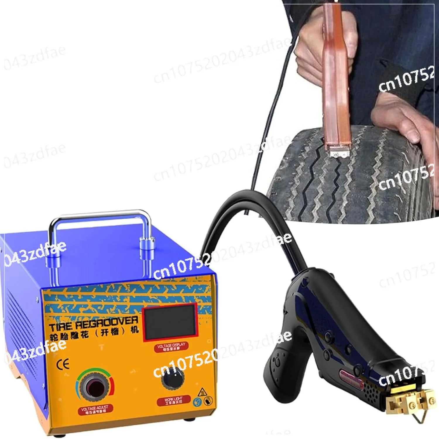 1000W Digital Rubber Tire Regroover Machine Tyre Groover Tool with U/V-Shaped Blades 220V 110V 1KW Tire Rubber Cutting Machine