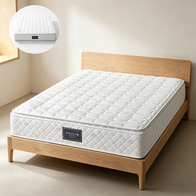 Matelas à ressorts Anajqaqia blanc, 90x200x25cm/140x200x25cm/160x200x25cm, matelas en mousse froide 7 zones H3, certifié 100% Oeko-Tex
