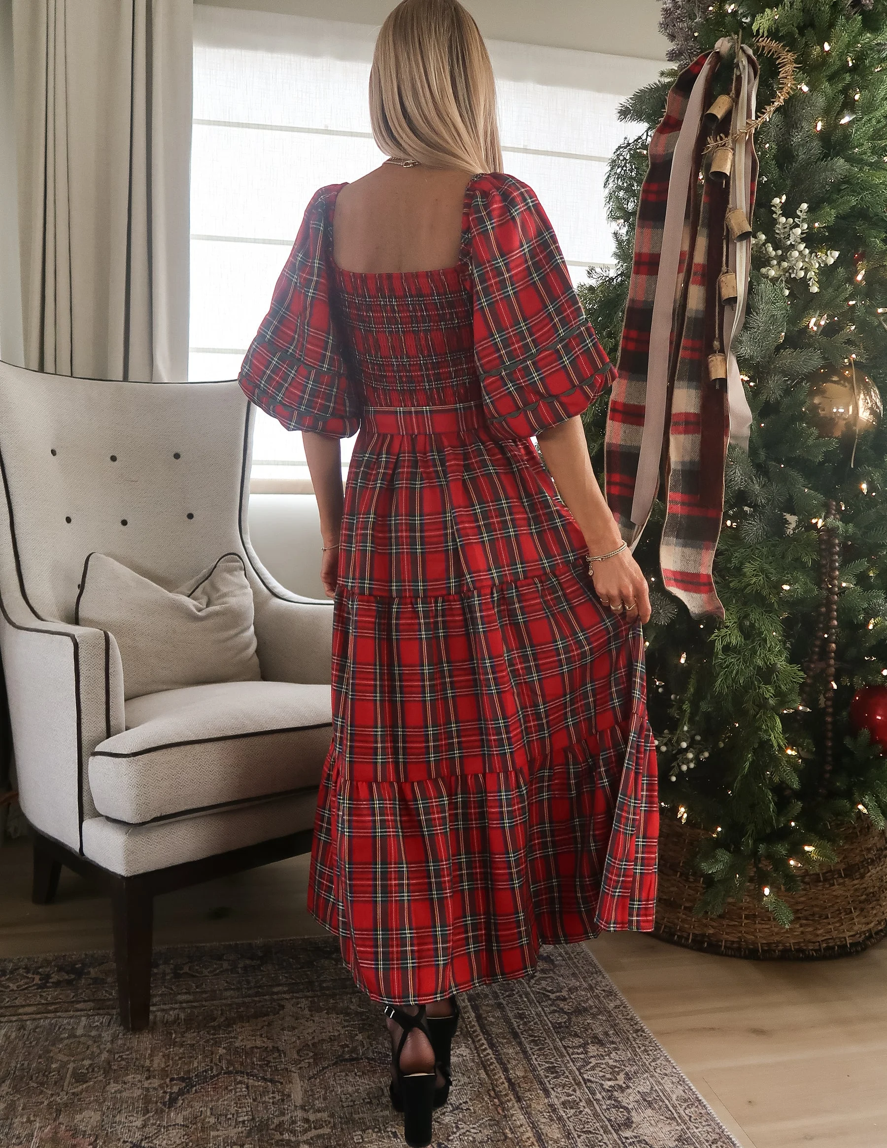 Elevate Your Style with Our Red and Green Dresses - Available in S, M, L for a Perfect Fit!