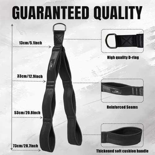 Imagen 2 del producto Asas de fijación de cable de cuerda para tríceps, cuerda para tirar hacia abajo de tríceps para flexiones, golpes, mismo material que las cinturones de seguridad