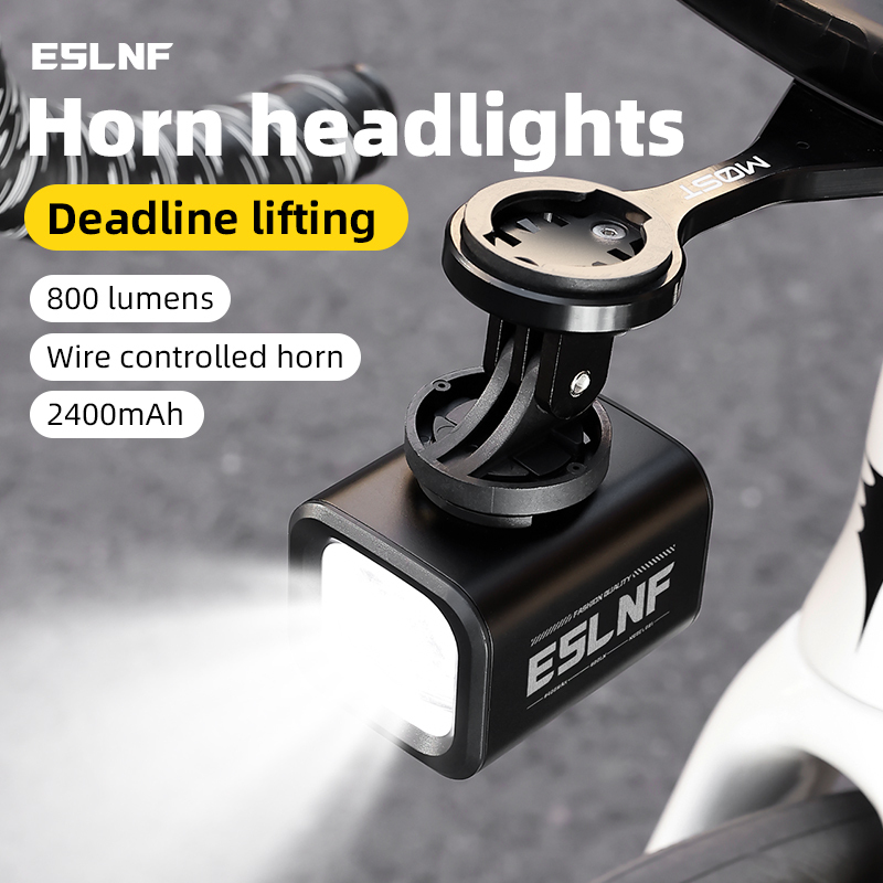  Bicycle Lights Aluminum Alloy Headlights Night Lighting Charging Horn Lights Mountain Road Bikes Night Riding Lights Equipment 