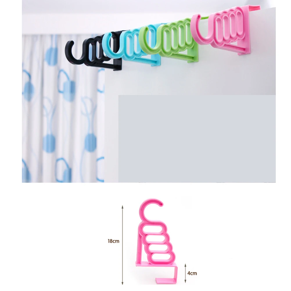 

4pcs Over Door Hanger Hook Plastic Rack For Clothes Bags Hats Scarfs Storage Organizer Door Mount 3.8Cm Thick