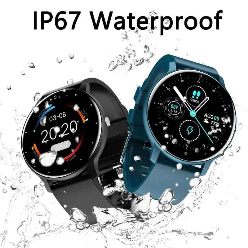 LIGE Smart Watch Men Women Full Touch Screen Sport Fitness Watch Man IP67 Waterproof Bluetooth For Android IOS Smartwatch Men image 3