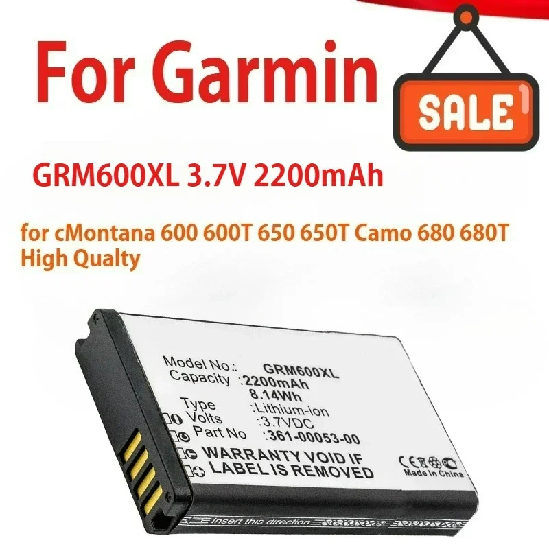 

2200mAh GPS Navigator Battery 361-00053-00 010-11599-00 for Garmin Montana 600 600T 650 650T Camo 680 680T High Qualty