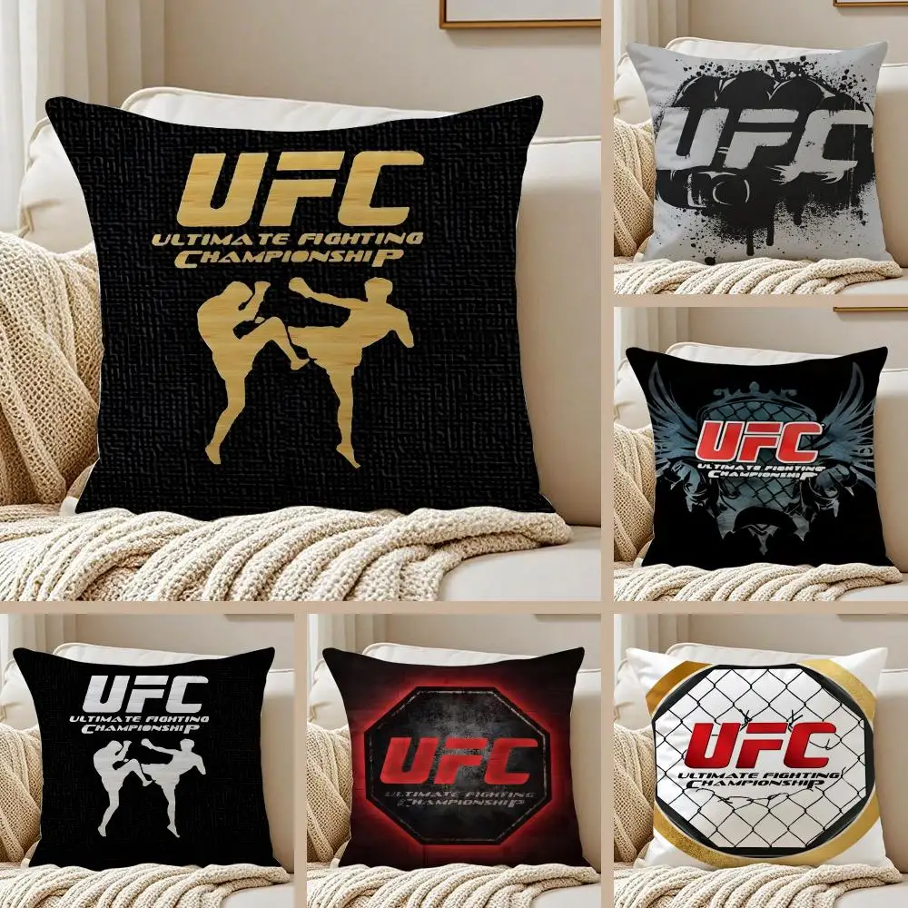 Funda de cojín U-UFC para eventos deportivos competitivos, antipolvo, con cremallera invisible, cojín de felpa corta para sofá