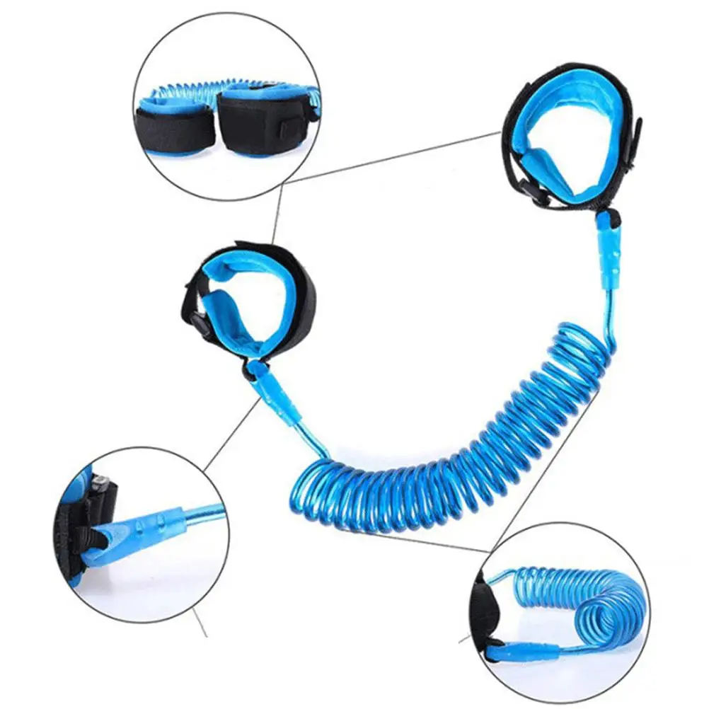 

Kids Safety Harness Child Leash Anti Lost Belt Wrist Link Adjustable Long Elastic Durable Wire Rope Comfortable Wear Indoor
