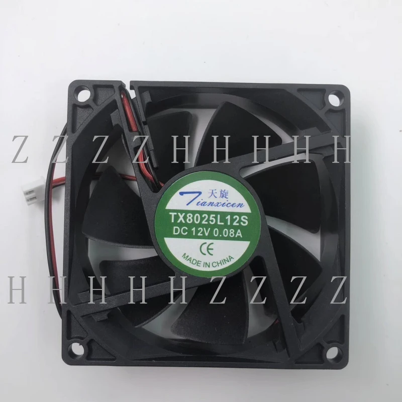 

Z 1PCS TX8025L12S 8025 DC12V 0.08A 8CM 2-проводной бесшумный вентилятор охлаждения