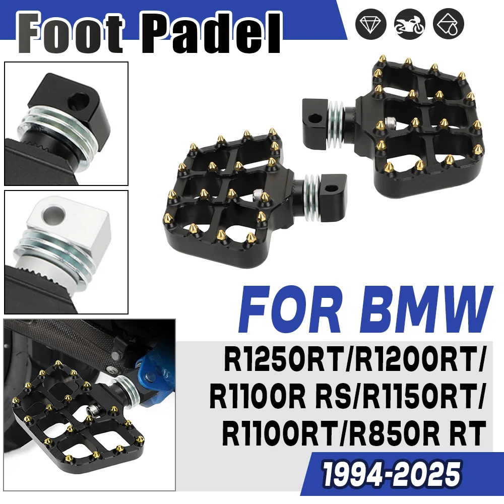 

Motorcycle Rear Footrest Aluminum Wide Foot Pegs Rests Footpeg For BMW R1250 RT R 1200RT R1100 RS/RT R 1150 RT R 850RT 1994-2025