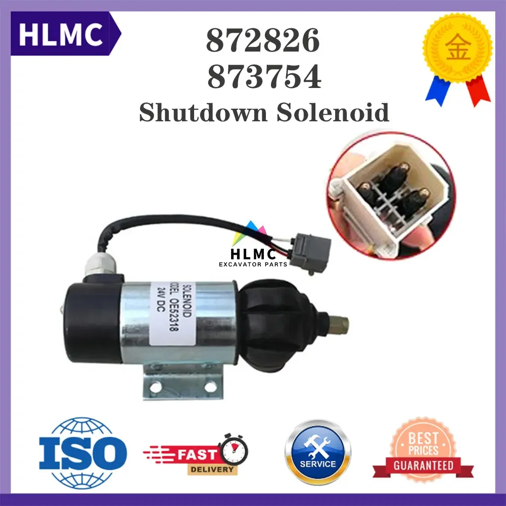 Fuel Shutdown Solenoid 12V 872826 24V OE52318 873754 For Tamd71A Perkins 2006 3008 3012 Penta