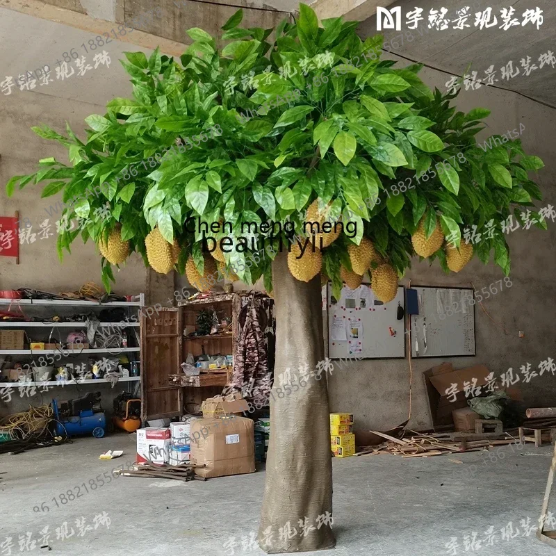 

SS ss7486 Bionic durian tree fiberglass large fake fruit tree simulation restaurant super tropical plant decorative tree