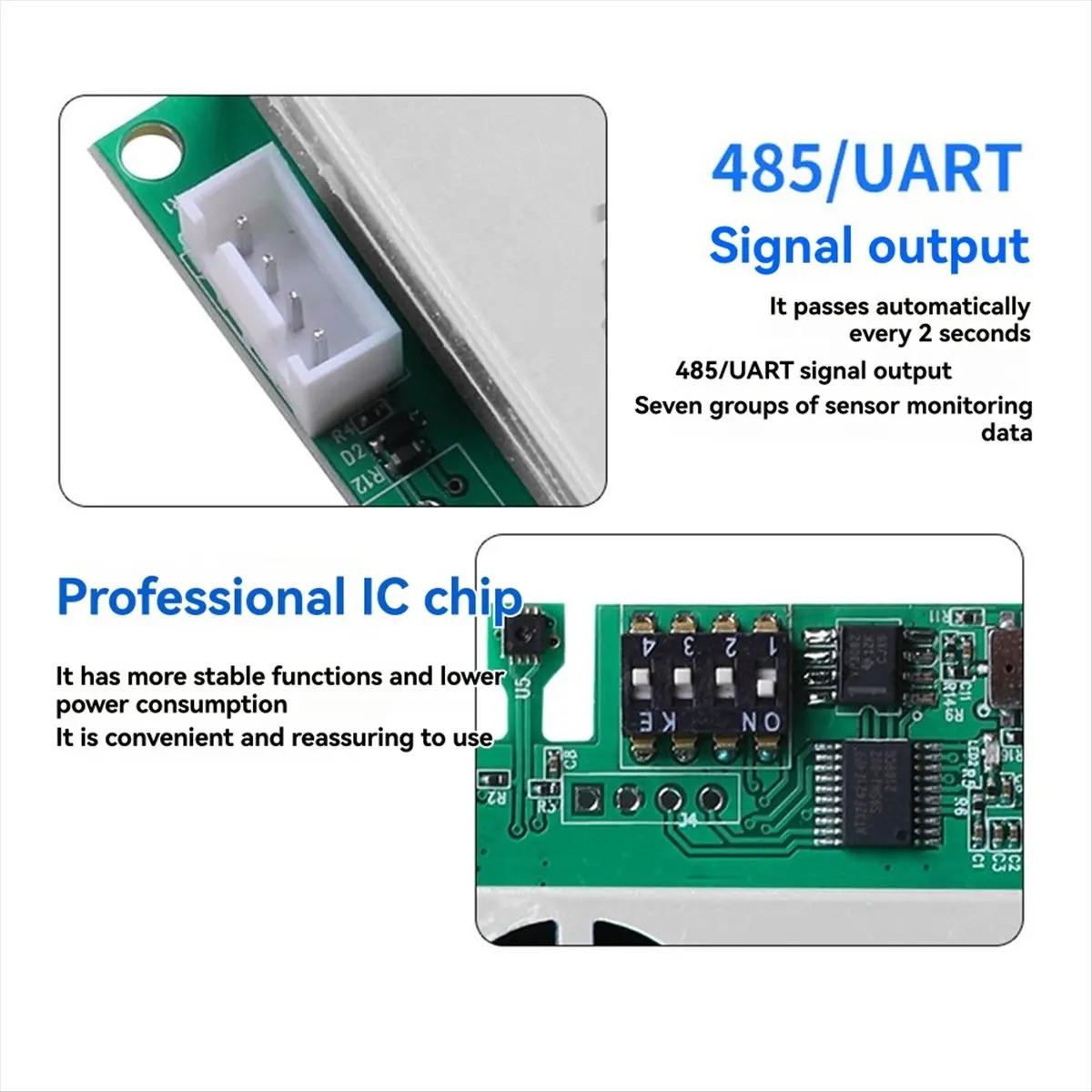 goodDT 1PC CJ-702-U Multi-in-One Sensor Module CO2/PM2.5/CH2O/TVOC and Temperature & Humidity Detection Collector Module