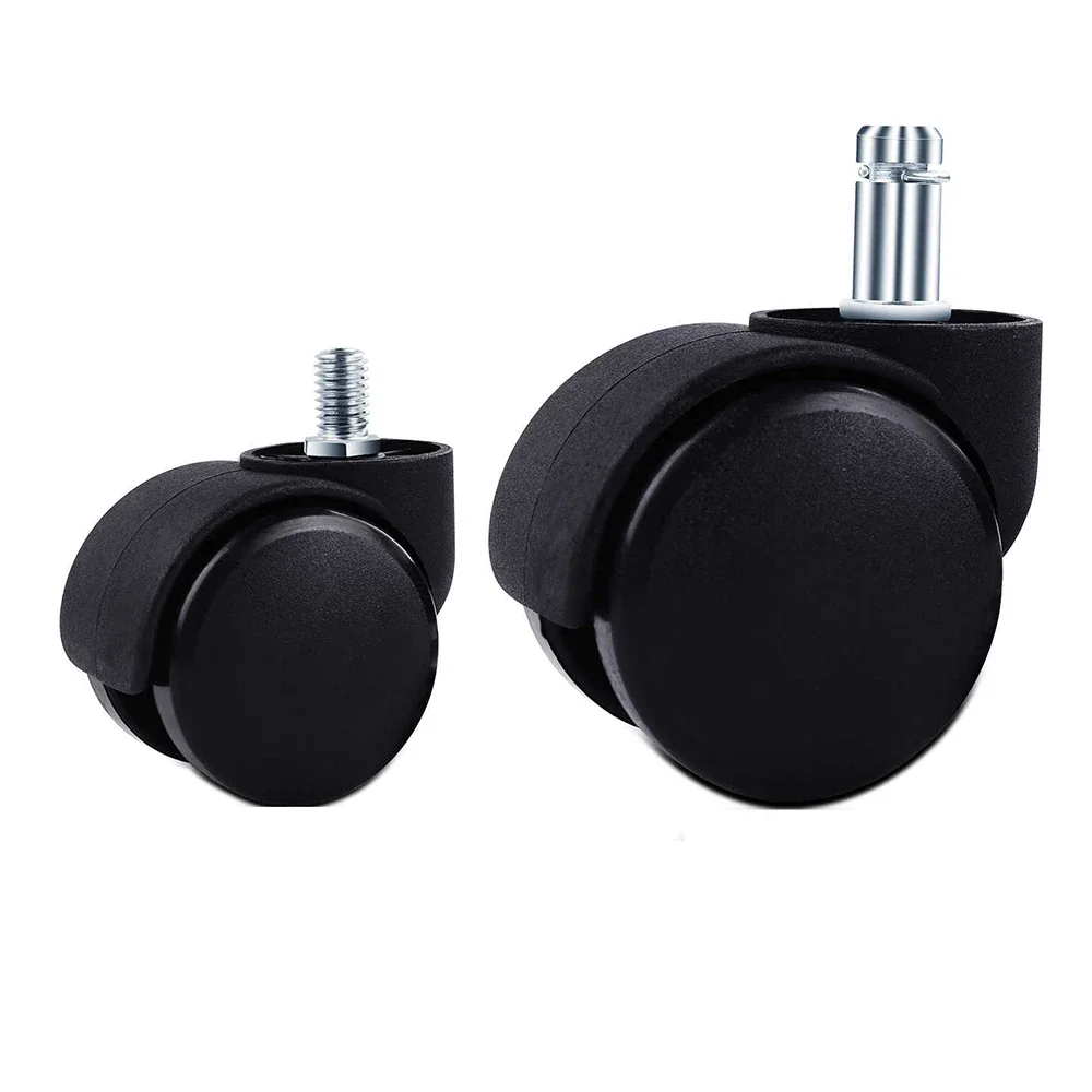 1Pcs 1.5 Inch 2 Inch Universal Wheels Brake Wheels Rubber Screws Silent Wheels Furniture Office Mobile Single/Double Wheels