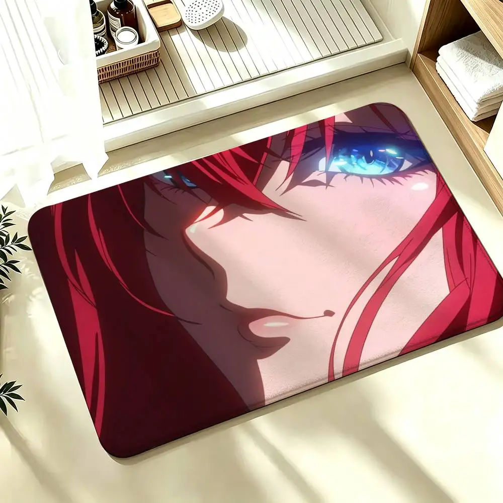 Anime Rias Gremory High School DxD Shower Room Absorbent Small Floor Mat Soft Comfortable Decorative Foot Mat