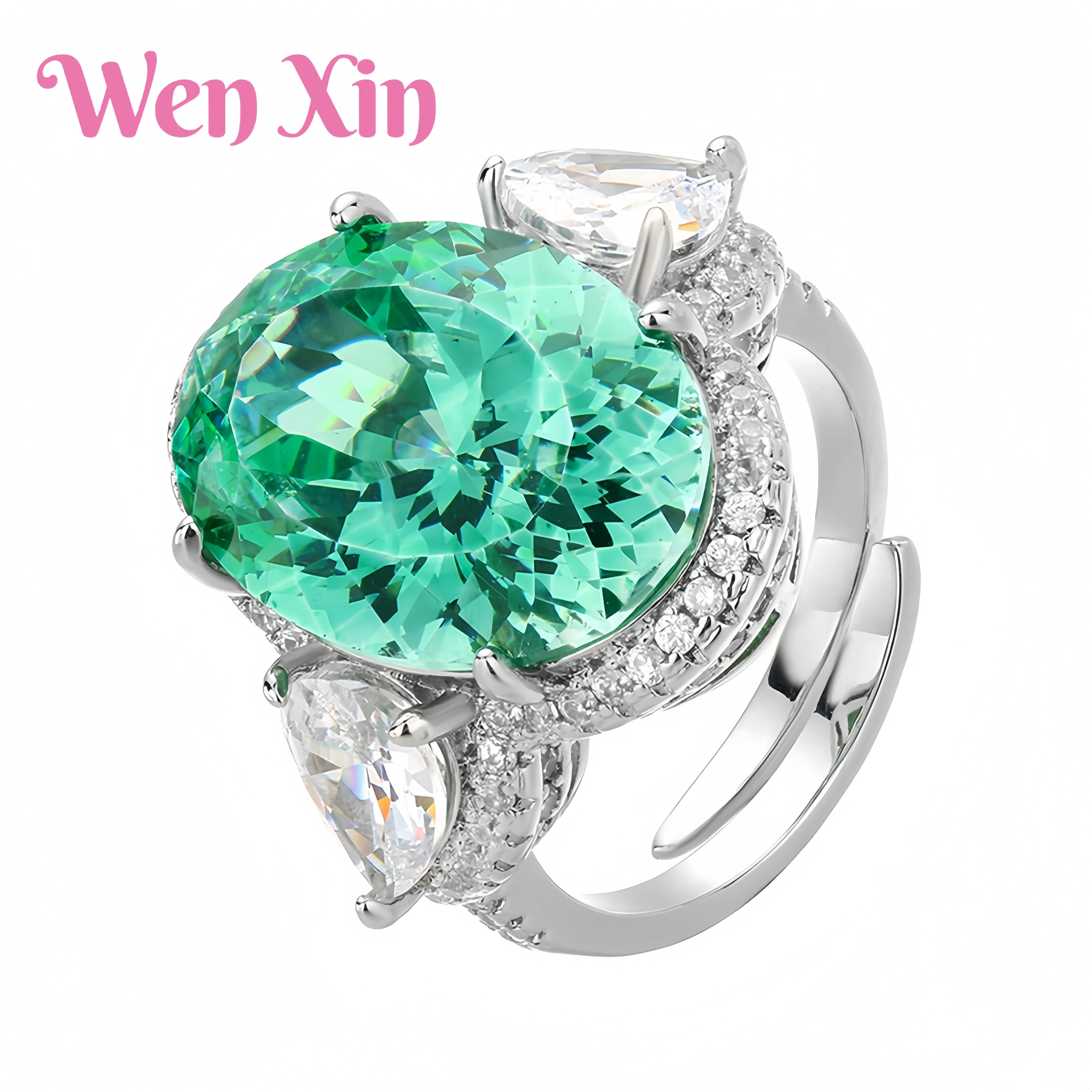 

WENXIN Brand MUSHAN MCT Copper Base With Gold Plating Elliptic Type Simulated Black Gold Ring Fashion Jewelry Accessories Women