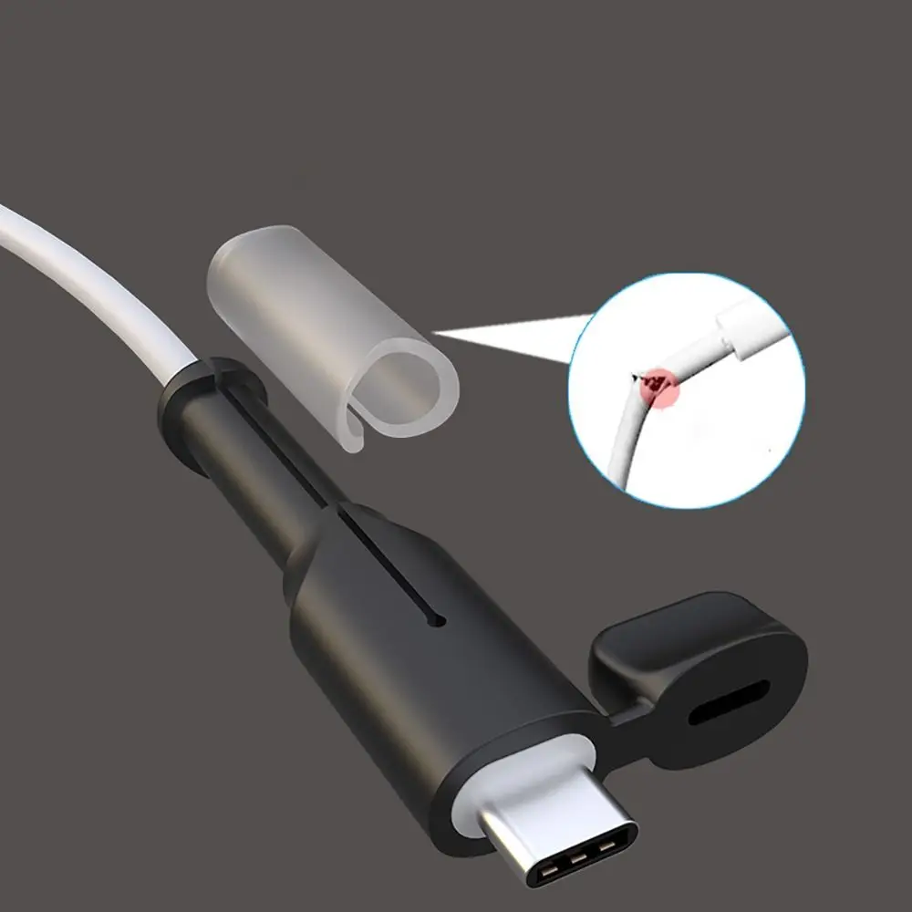 Universal Type C Charger Dustproof Cover Silicone Cable Protector Charger Cable Protective Cap Data Line Cord Saver Accessories