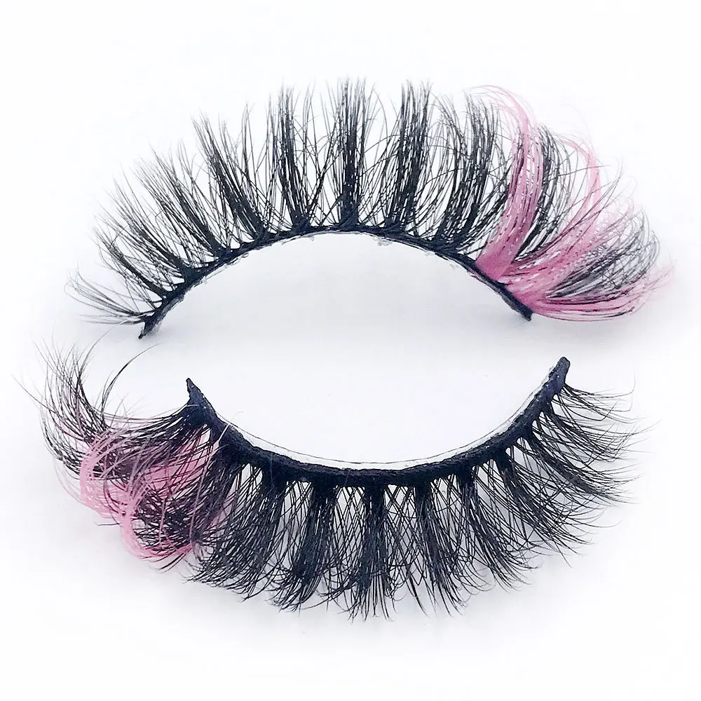 10/30 Pairs 18mm Fluffy False Eyelashes Color Faux Mink False Eyelashes Thick Eyelashes Wholesale Multi-layer Eyelashes