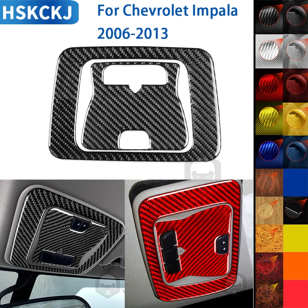 

For Chevrolet Impala 2006-2013 Accessories Carbon Fiber Car Interior Reading Lamp Panel Trim Sticker Decoration