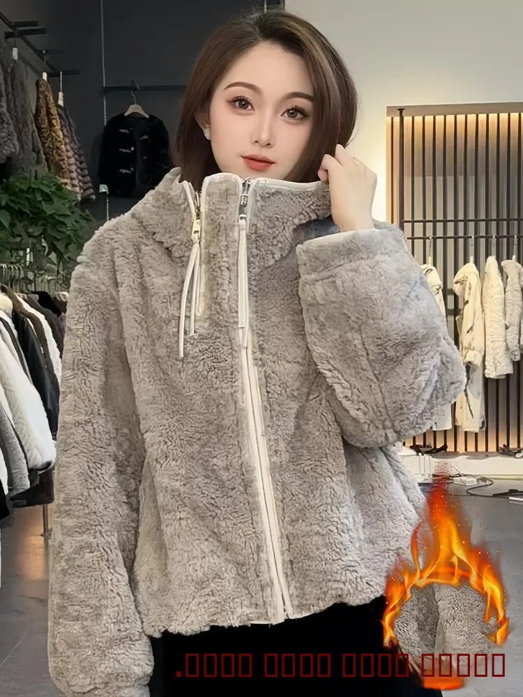  Early Autumn Women's Jaet Coat Hooded Light Thiened Leather Outerwear Casual Sle Long Sve Zipper Closure