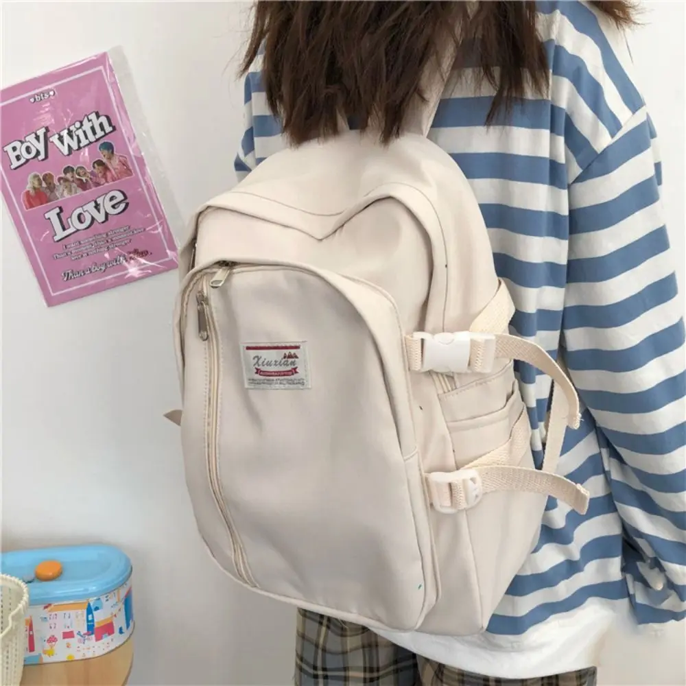 Waterproof Teenage Nylon Book Bag Large Capacity Backpack Fashion Students School Bag Cute Girl Travel Backbag Shoulder Bag