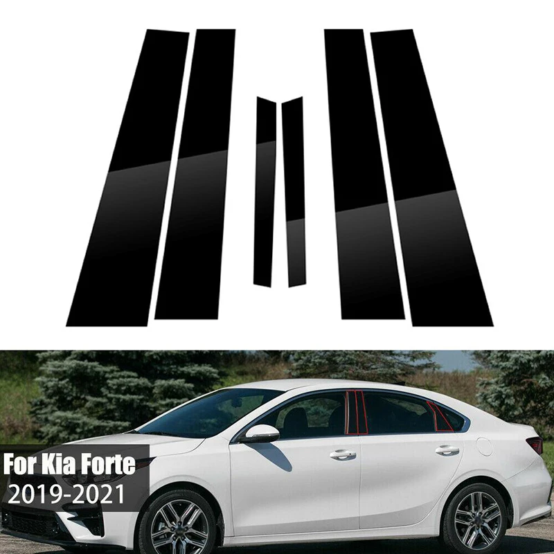 Glossy Black Pillar Posts Fit For Kia Cerato k3 2014 2015 2016 2017 2018 Car Door Side Window Decal Trim Cover Accessories