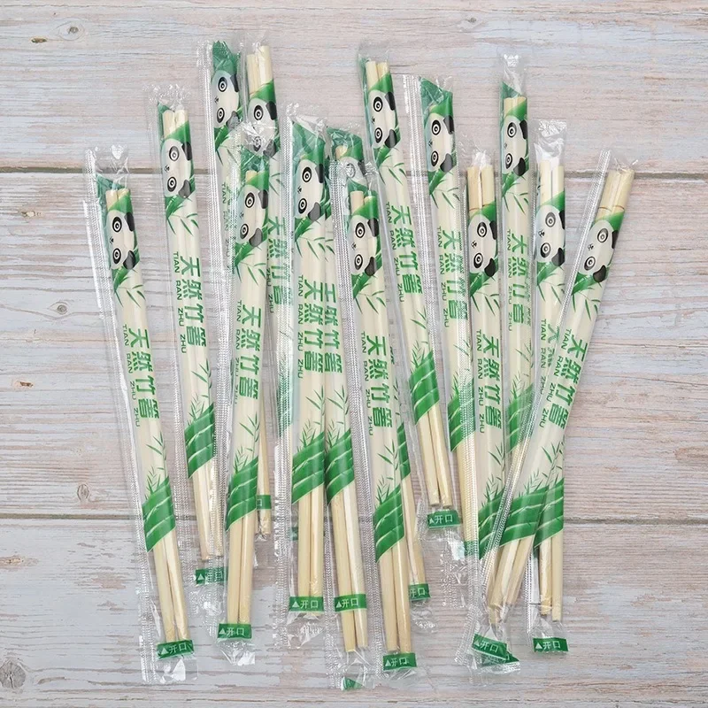 

100Pairs Disposable Bamboo Wood Chopsticks Restaurant Individual Package Chop Sticks Hashi Sushi Food Stick Tableware