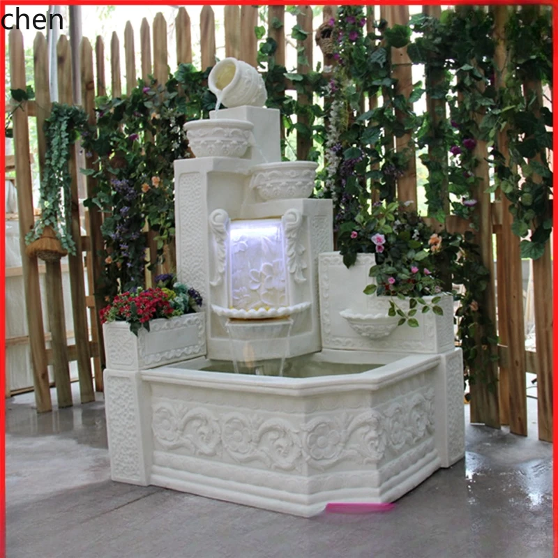 

LXC Courtyard Water Flow Fountain Series Wealth-Attracting Decoration Indoor Balcony Floor Fish Pond Landscape Ornament