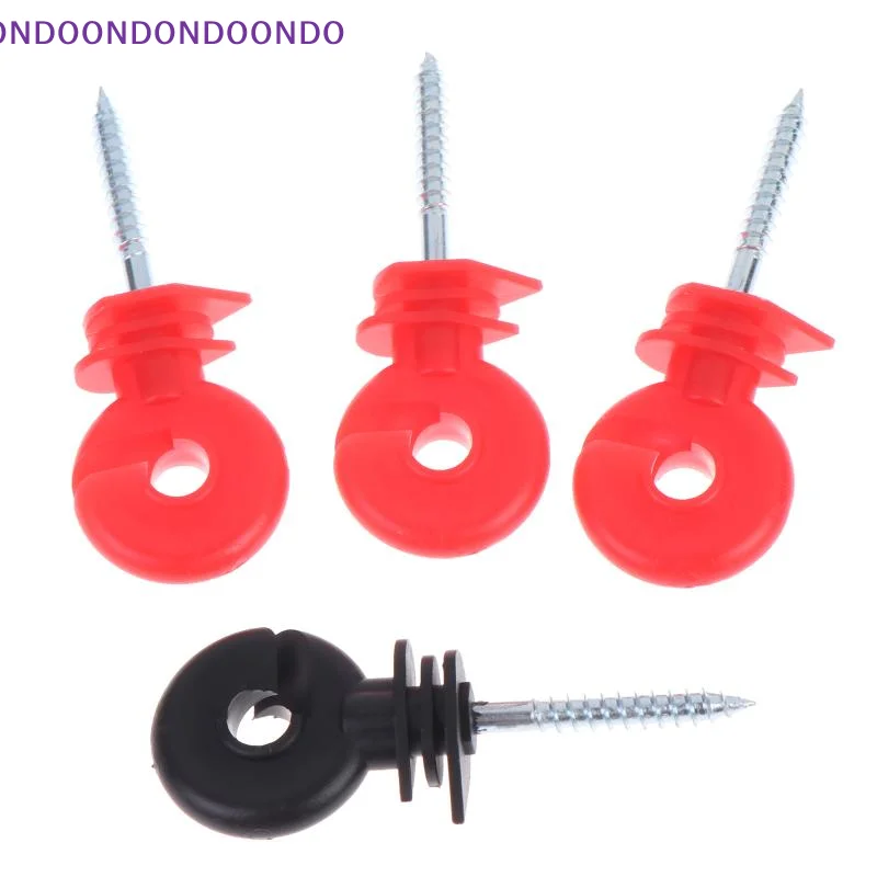 100Pcs Electric Fence Insulator Screw Self Tapping Ring Insulator High Insulation For Livestock Farm Pasture Fencing System