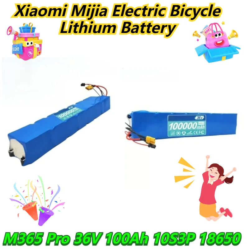

36V 100Ah 10S3P 18650 For Xiaomi Mijia M365 Pro Electric Bicycle Lithium Battery