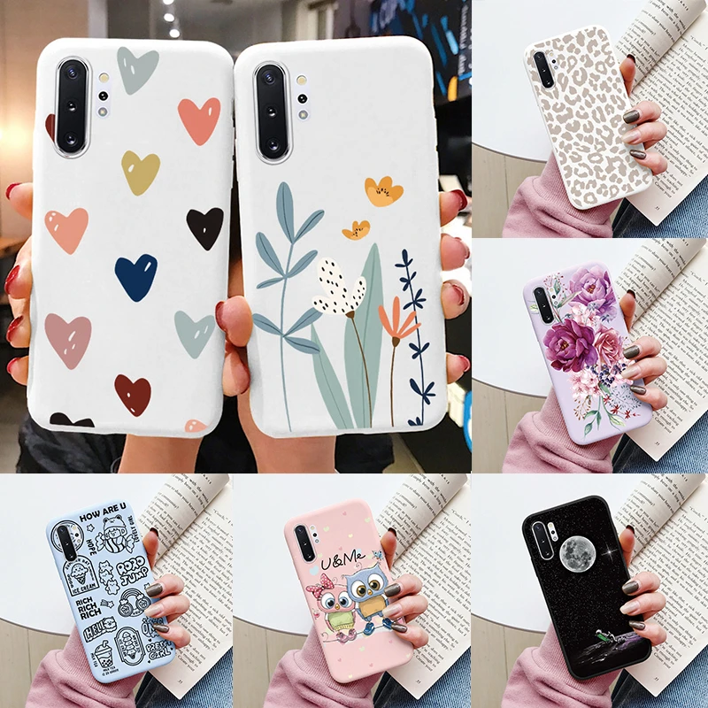 Soft Case For Samsung Galaxy Note 10 Note10 Plus Phone Cover Cute Flowers Butterfly Fundas TPU Coque For Samsung Note 10 Bumper