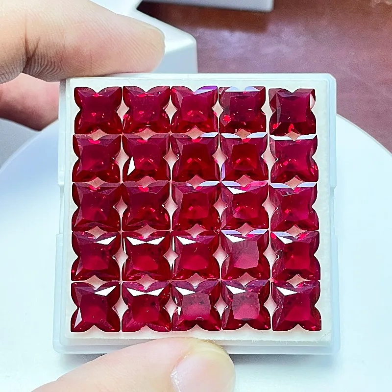 أعلى جودة مختبر نمت روبي حمامة الدم الأحجار الكريمة الحمراء DIY بها بنفسك مواد صنع المجوهرات تحديد شهادة AGL