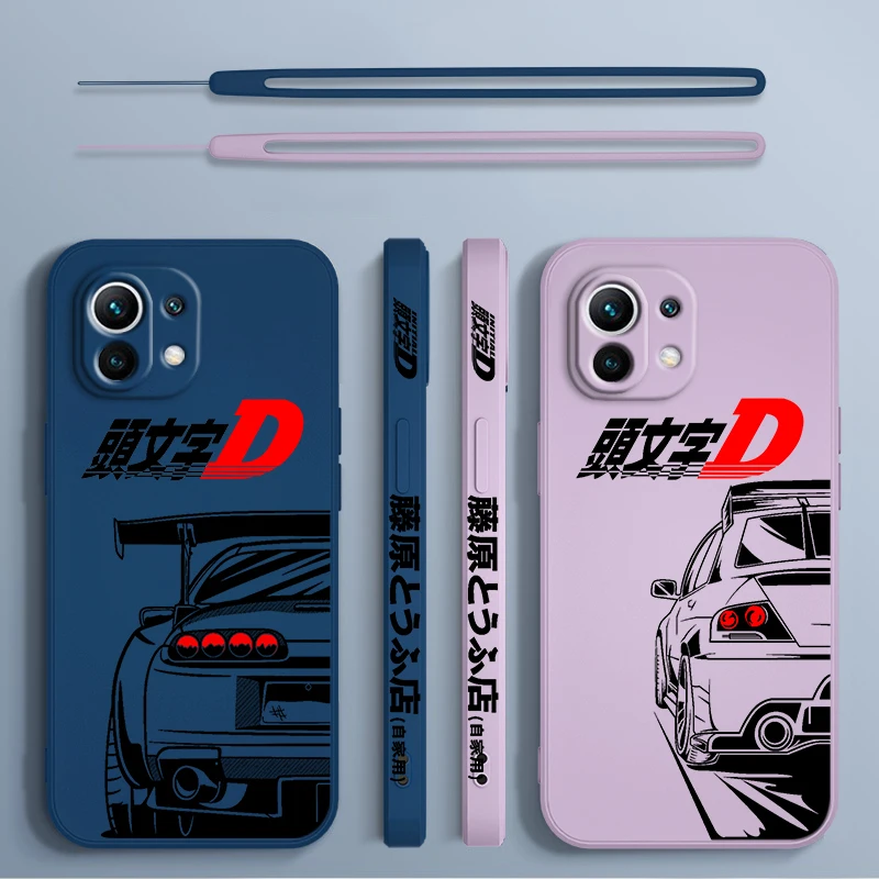 Anime Initial D Cool Phone Case For Xiaomi 14 13 12 11 10 T Pro Ultra Lite 5G Liquid Left Rope 5G Soft Cover