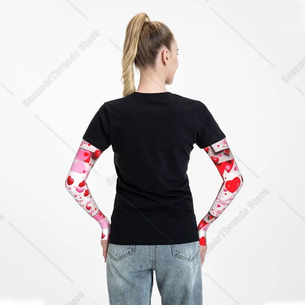 Lover Day Print Kühlarmabdeckung für Erwachsene mit Daumenlochschutz, passend für Outdoor-Aktivitäten