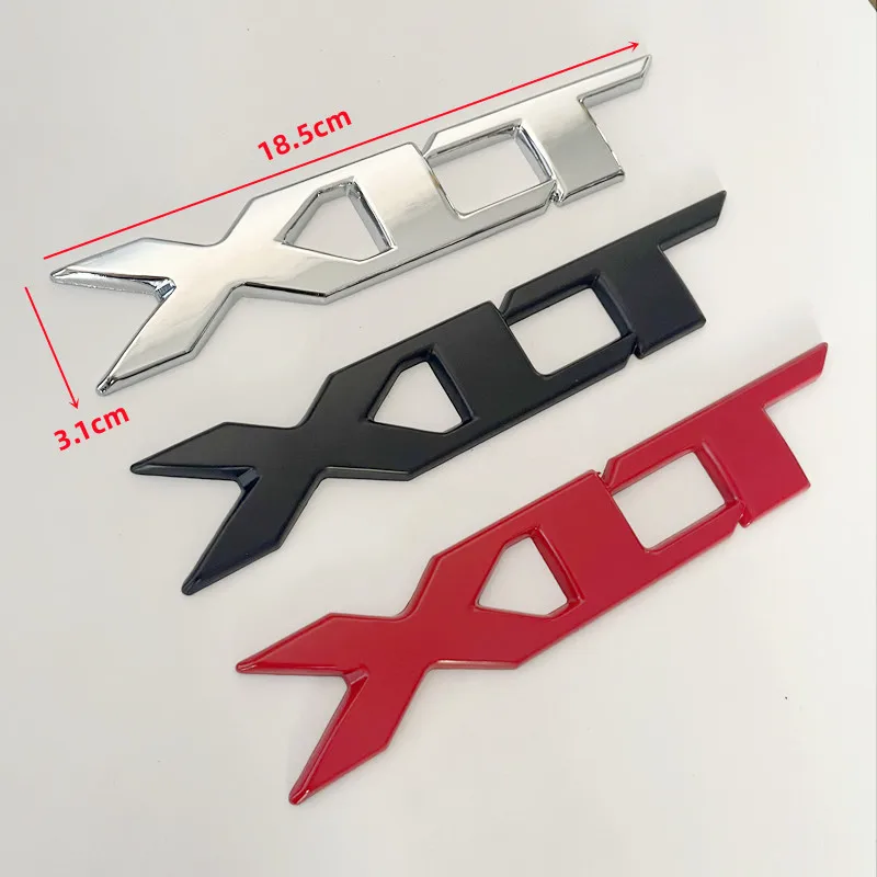 3D Metal Chrome Red Black Logo XLT Emblem Car Badge Rear Trunk Decal For Ford RANGER XLT Sticker Accessories
