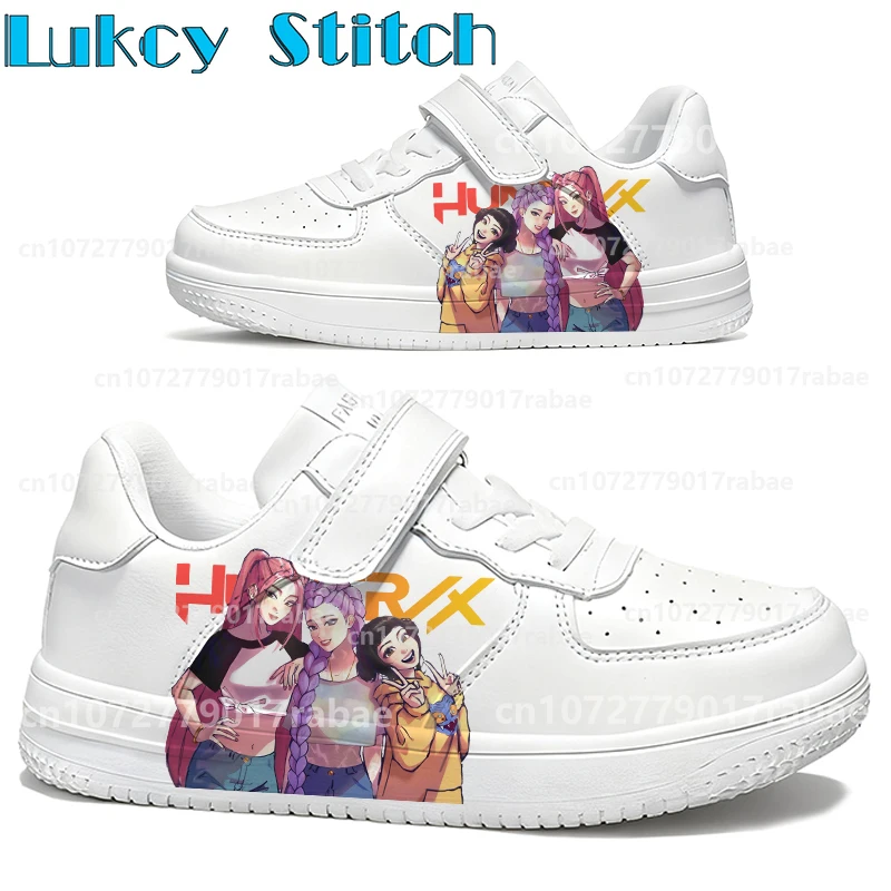 

New Hot Selling movie KPop Demon Hunters Theme Children White Shoes boys girls comfortable Parent child shoes Unisex