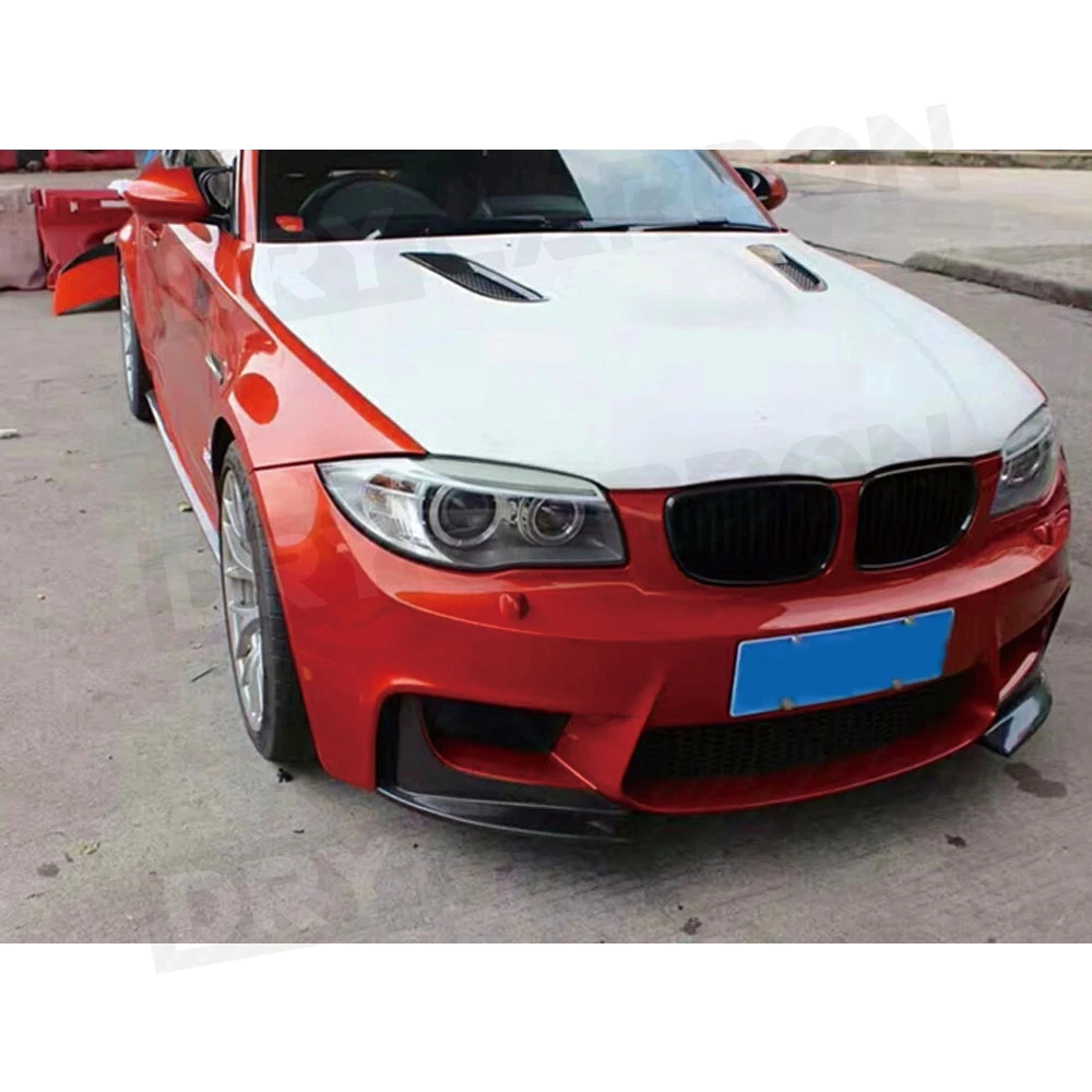 Carbon Fiber Front Lip Bumper Splitters Flaps For BMW 1 Series E82 1M Coupe 2 Door 2011 2012 2013  FRP Front Splitters Apron