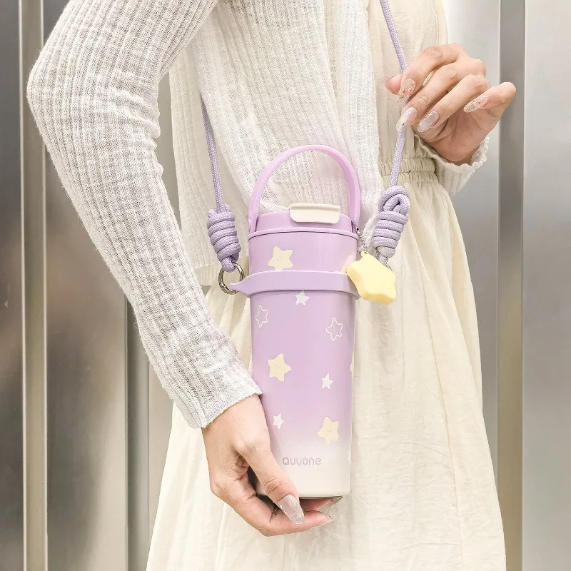 متوفر في المخزون أنيمي الحب والعميق الفضاء تأثيري كزيفير سترا كوب قارورة عازلة كوب كم السيراميك الفولاذ المقاوم للصدأ أكواب زجاجية معزولة