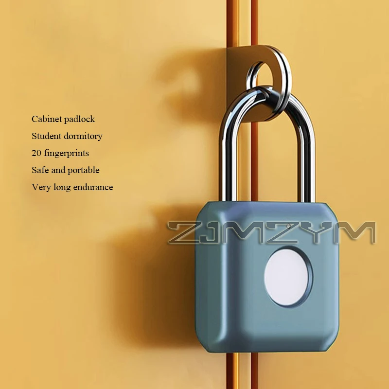 Imagem -04 - Portátil Smart Fingerprint Lock Fechaduras de Segurança Eletrônicas Cadeado sem Chave para Bagagem e Bolsa Desbloqueio Usb