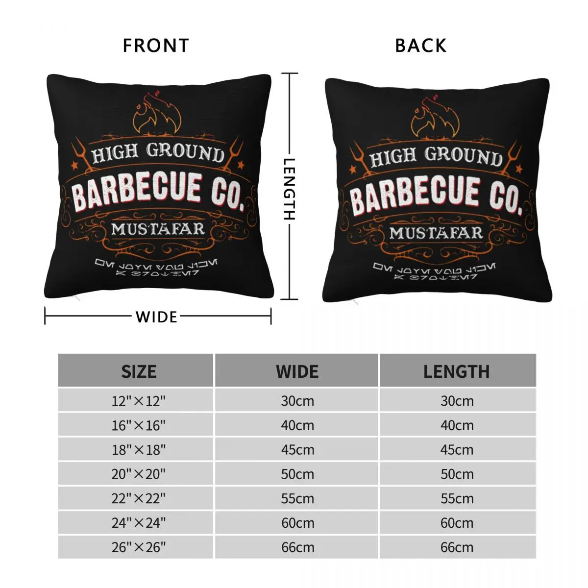 High Ground BBQ Square Pillowcase Pillow Cover Cushion Decor Comfort Throw Pillow for Home Living Room