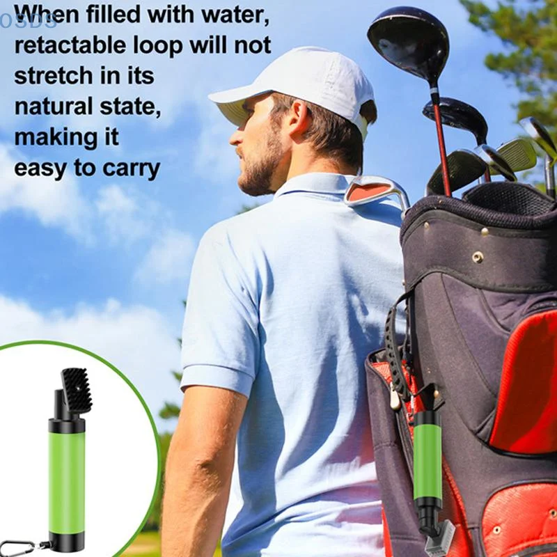 Nettoyeur de Club de Golf, Tube à rainure, brosse de Golf avec tête à poils en Nylon, Tube de réservoir étanche, bouteille à presser