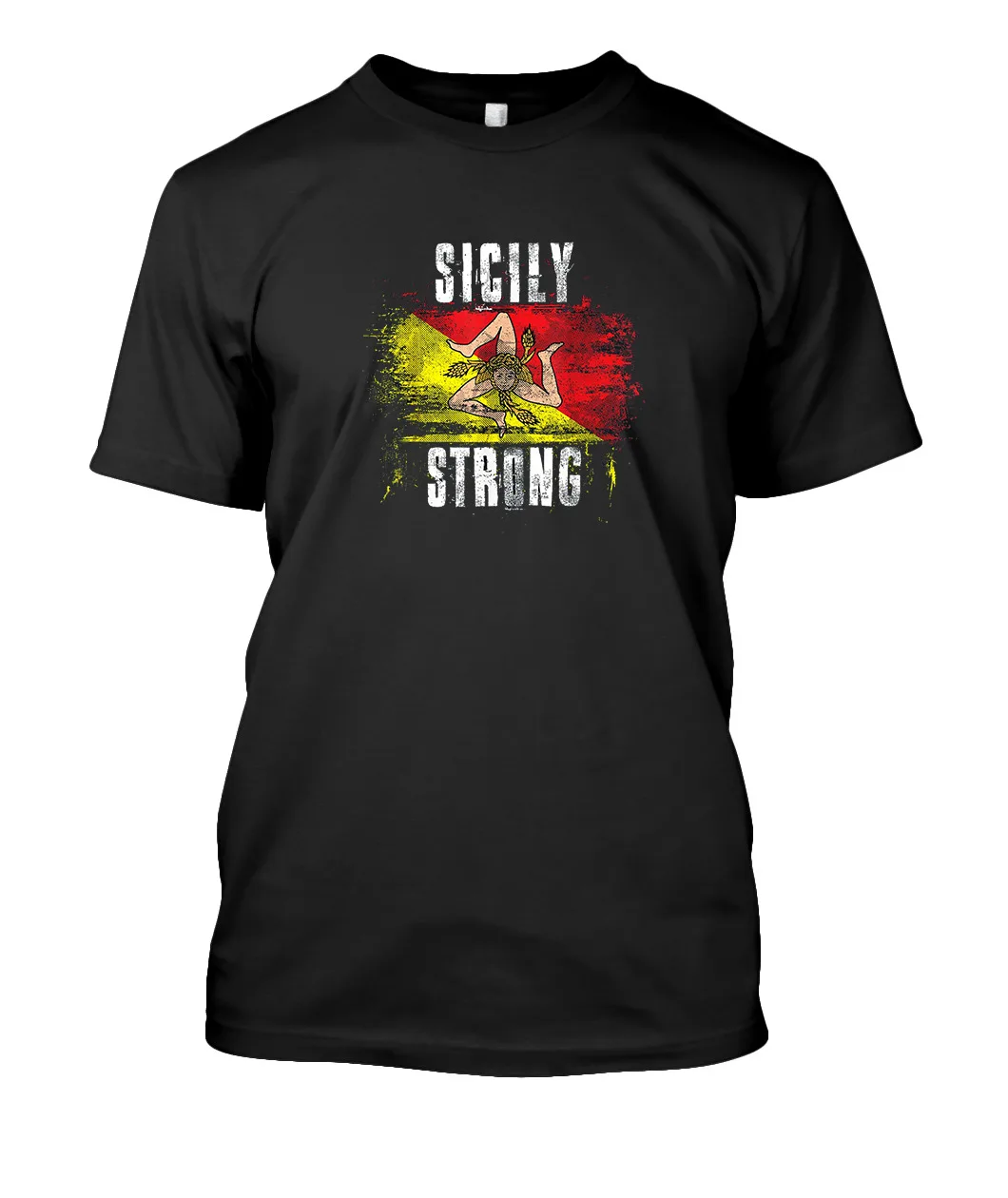 

NEW LIMITED Sicily Strong Distressed Flag, Sicilian Pride T-Shirt Size S-3XL