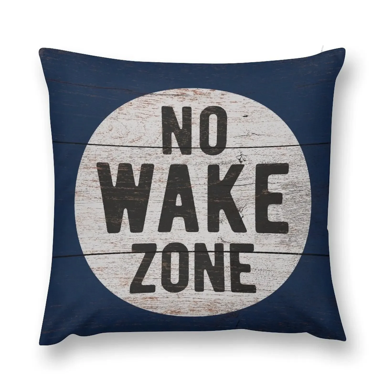 No Wake Zone, Lake Gift, Lake Sign, Lake House Décor, Wake Surf, Wakeboard, Water Ski, No Wake Area, Sign Throw Pillow