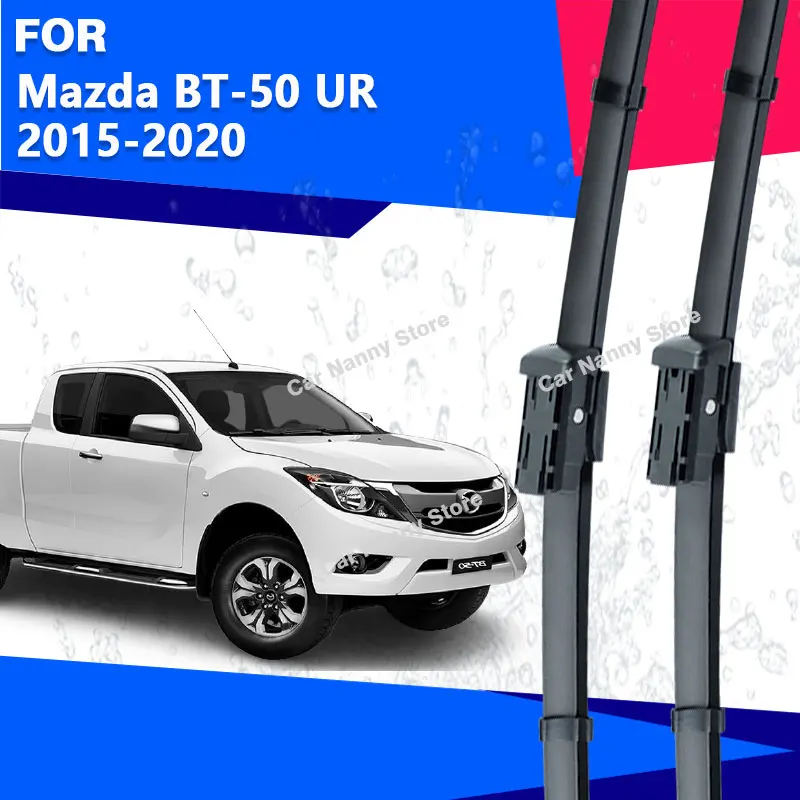 شفرات الزجاج الأمامي لمازدا BT-50 UR 2015-2020 مساحات السيارة ملحقات الزجاج الأمامي المطاط 2016 2017 2018 2019