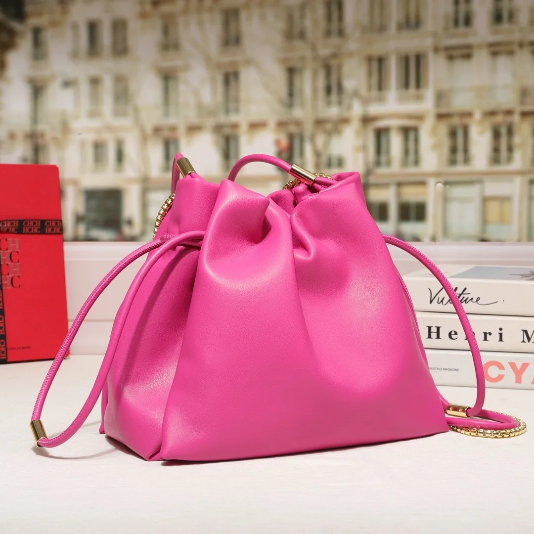 Женская сумка-ведро на шнурке с модным буквенным принтом, роскошная сумка через плечо для офиса и повседневного использования