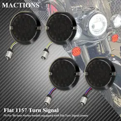 Motorcycle Front Rear 1157 LED Turn Signal Light Indicator Running Blinker Double Contacts Lamp For Harley Softail Touring FLHR