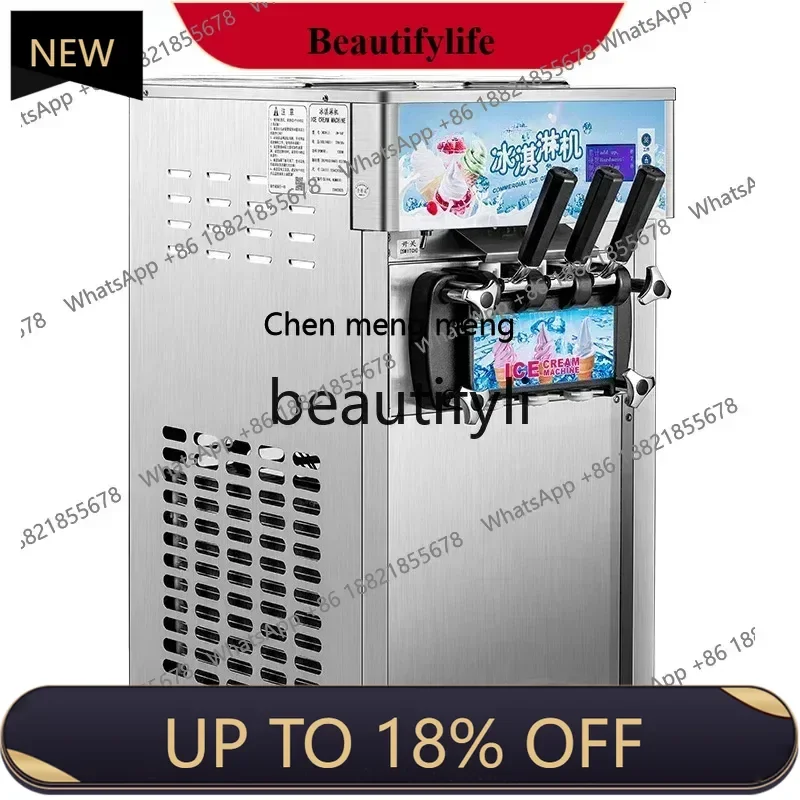 

Y Desktop three-color ice cream machine Commercial automatic ice cream cone machine Sundae