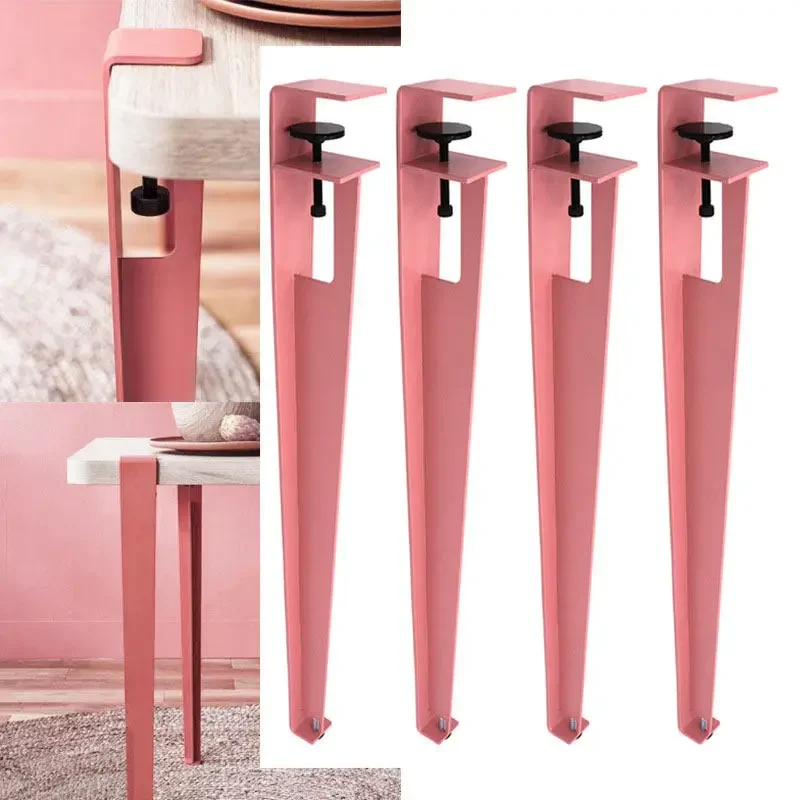 DIY Universal Creative Punch-Free Dining F Clip Leg Bracket Metal Wrought Iron Desk